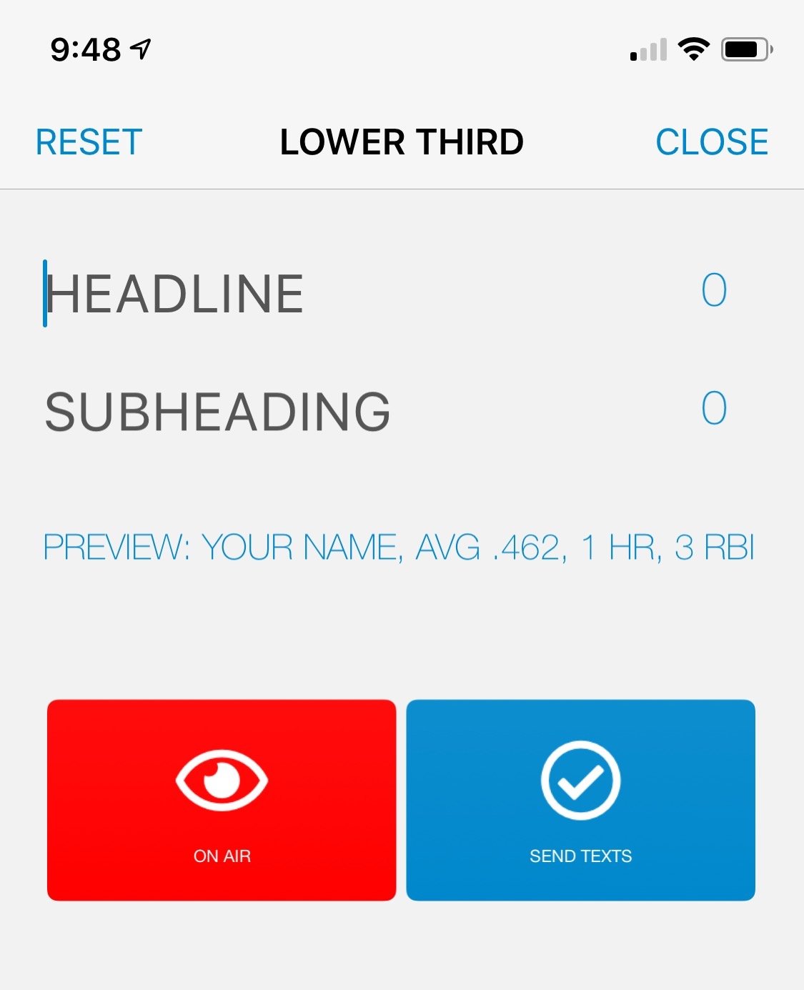 Using Lower Thirds in Live Score