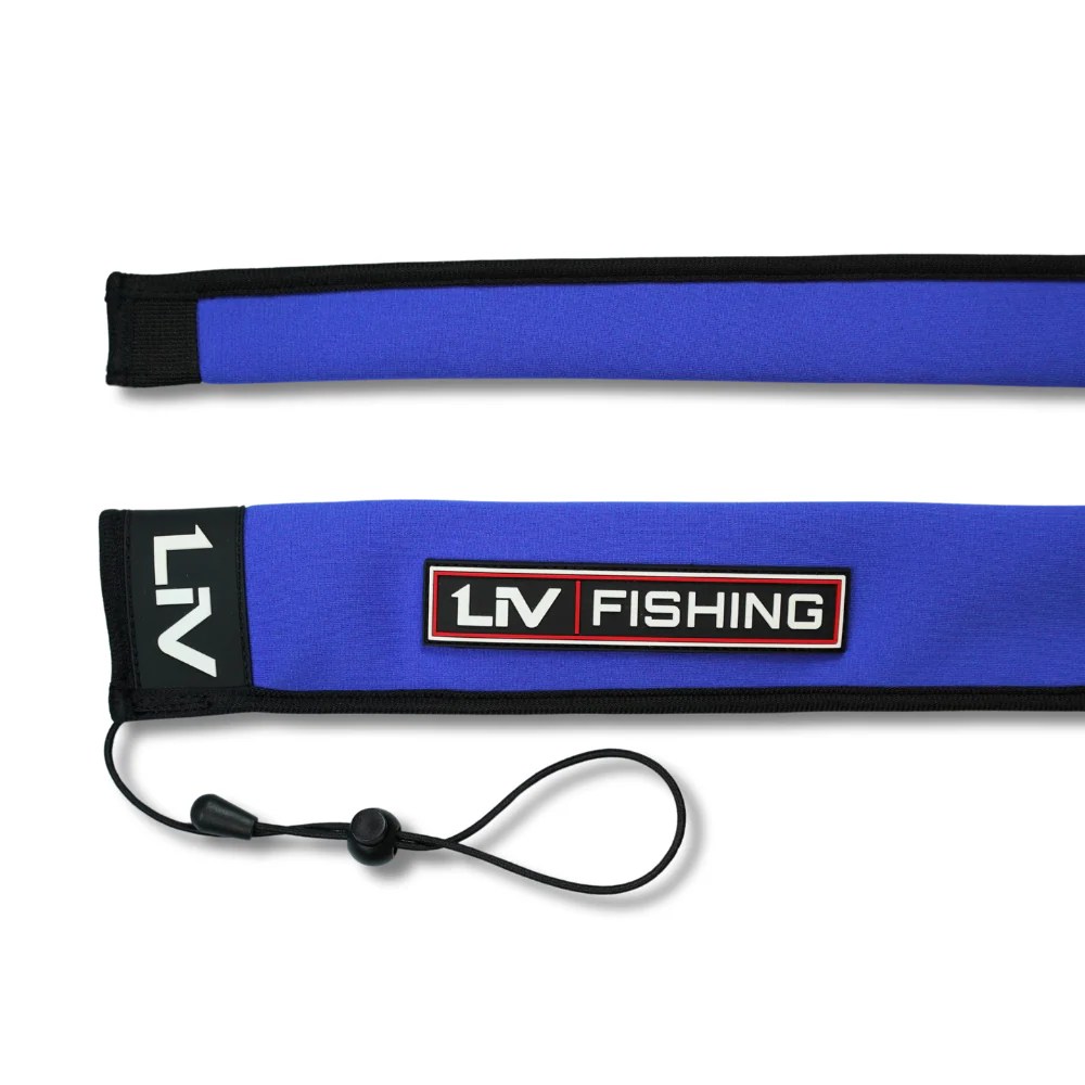 LIV FISHING Neoprene Fishing Rod Sleeve/Cover Blue