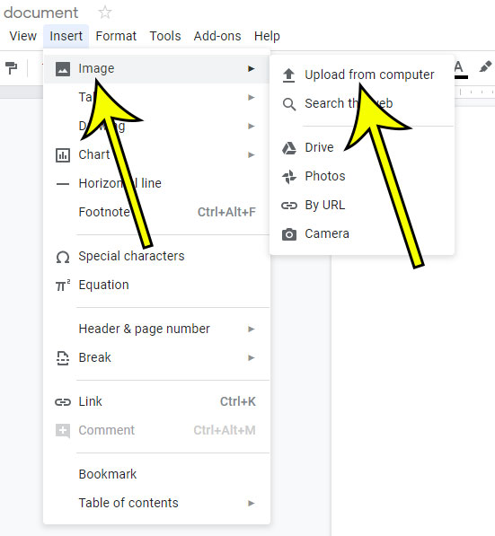 How to Upload a Picture to Google Docs Live2Tech
