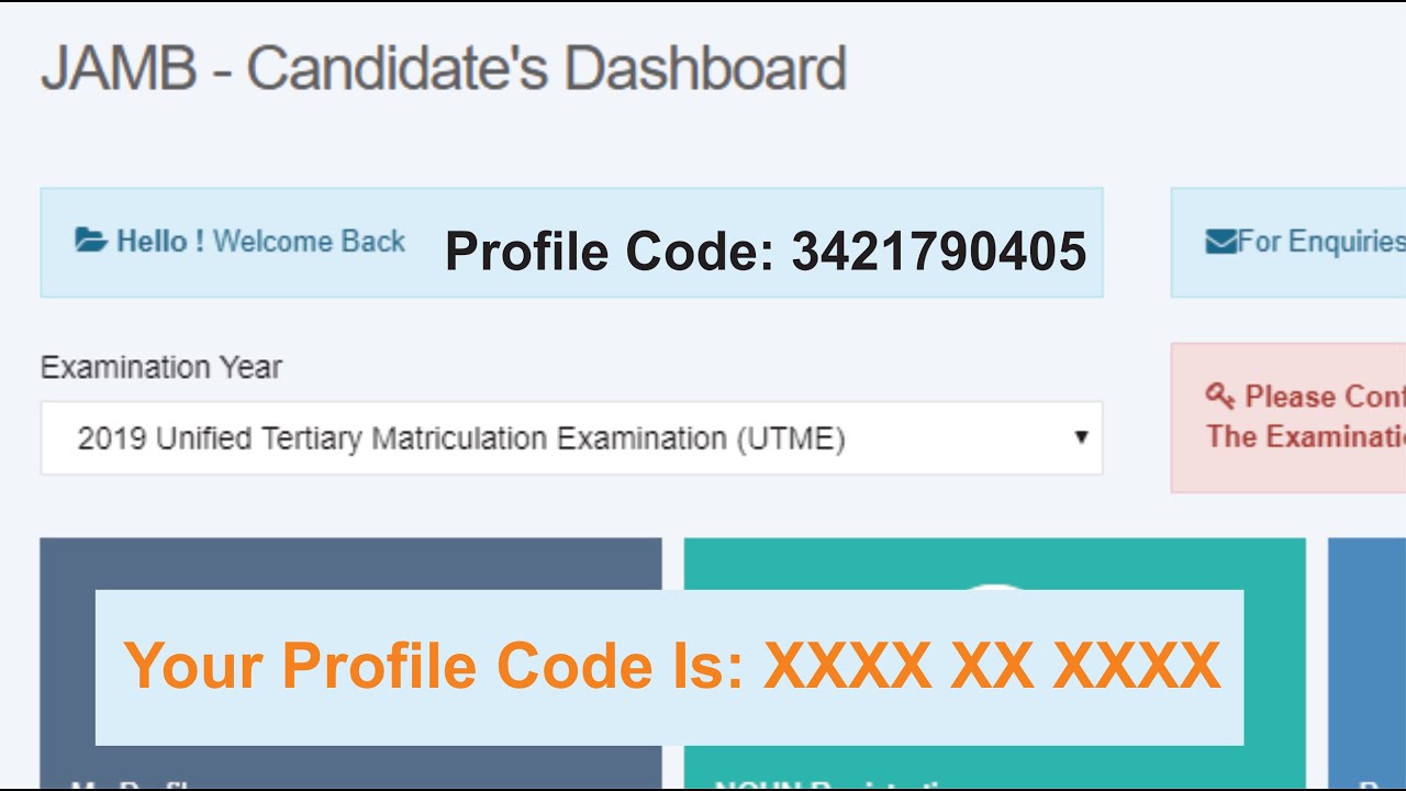 HOW TO CREATE JAMB PROFILE CODE Liveandwingit