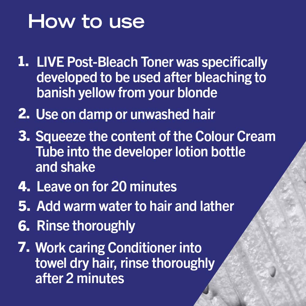 ICE WHITE HAIR TONER Hair Dye by LIVE
