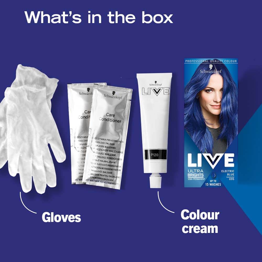 095 ELECTRIC BLUE Hair Dye by LIVE