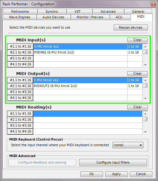[HOWTO] MIDI configuration, routing and mapping Live Factory
