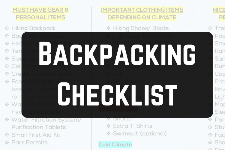 Overnight Backpacking Checklist [PDF & Infographic] Most Important