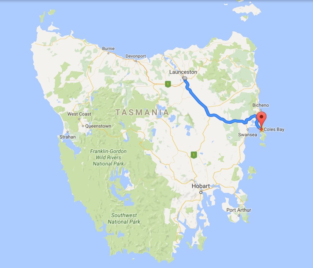 Coles Bay Tasmania Map Coles Bay Map Tasmania Bruin Blog