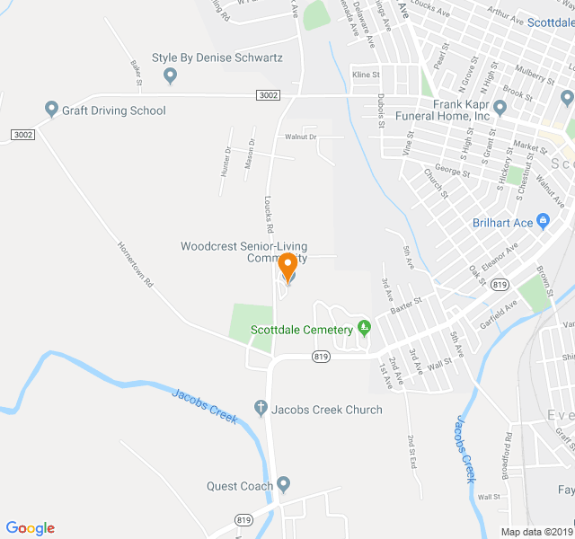 Woodcrest SeniorLiving Comm, Retirement home, Scottdale, PA, Senior Living Housing Care