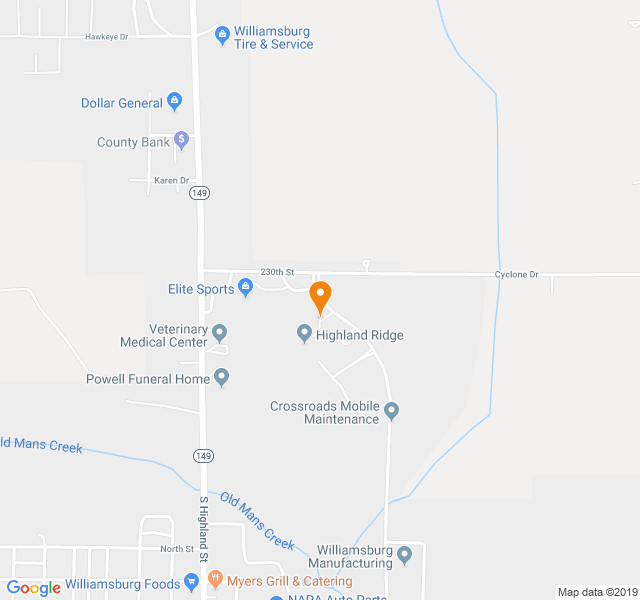 Highland Ridge, Retirement home, Williamsburg, IA, Senior Living