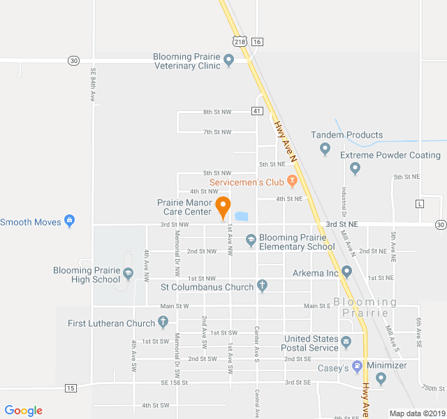 Prairie Manor Inc, Retirement home, Blooming Prairie, MN, Senior Living