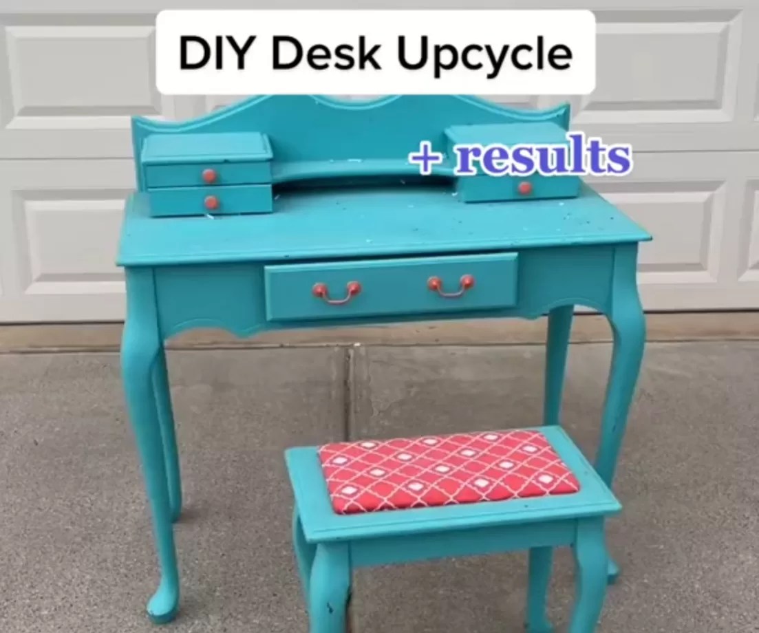 Transforming Old Desk into a New Masterpiece DIY Tutorial by Victoria