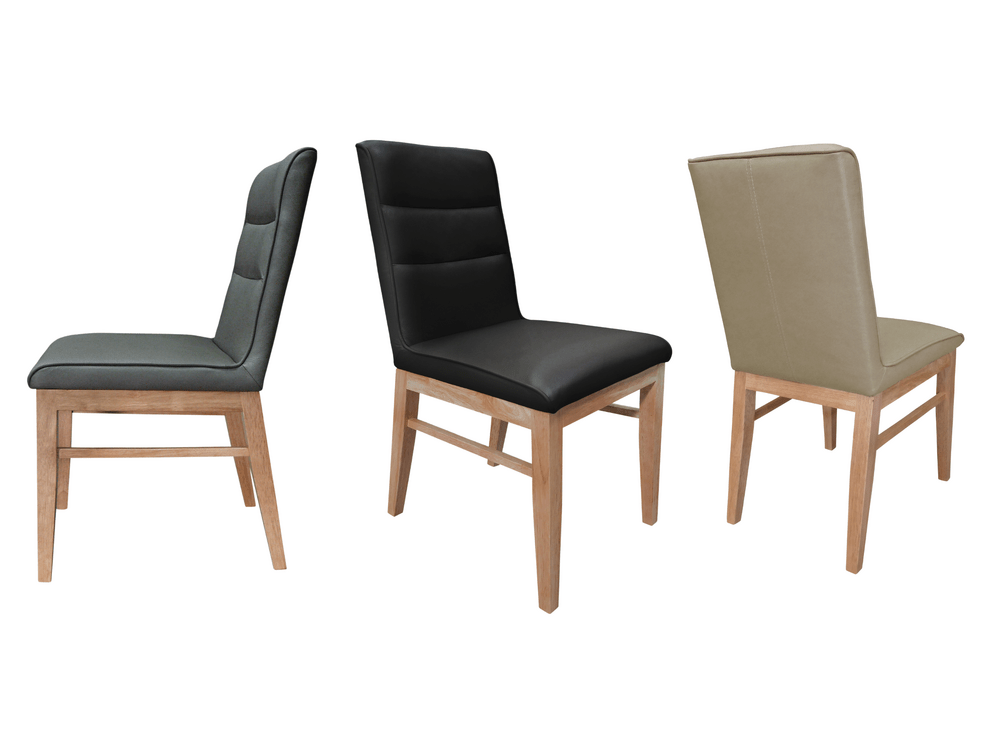 Nico Leather Dining Chair Tasmanian Oak Leg Leather Dining Chairs