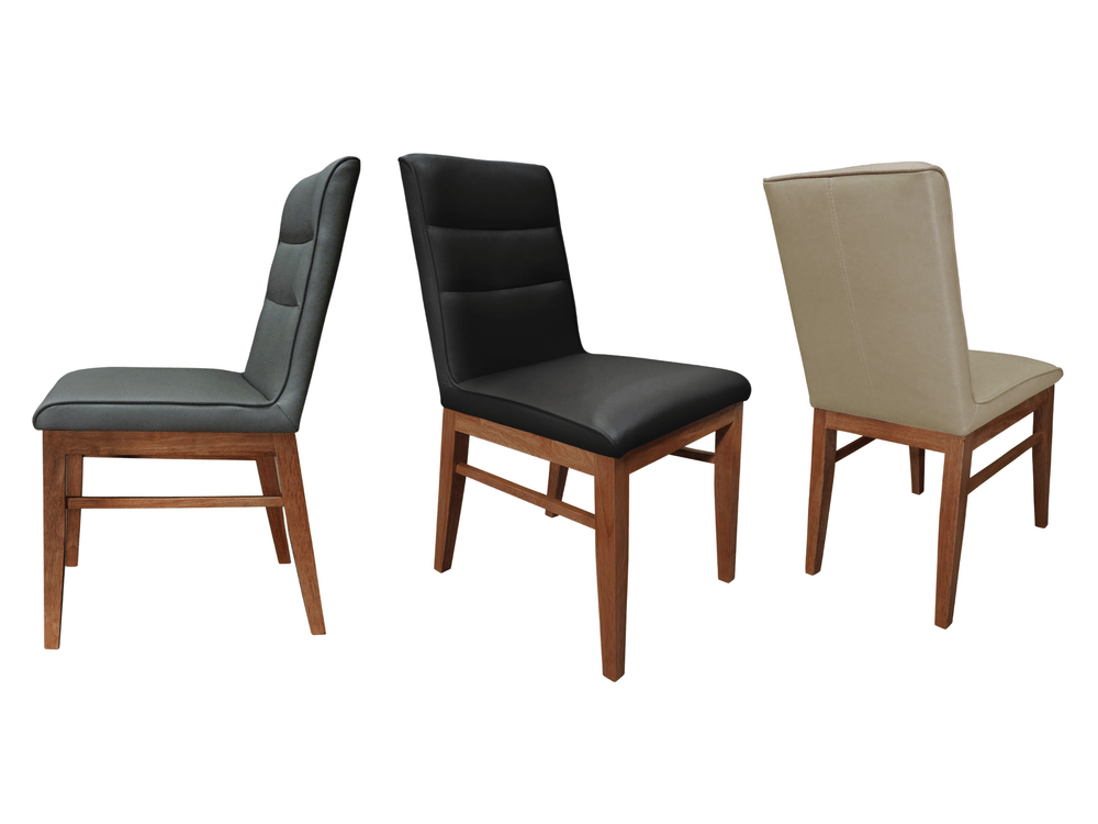 Nico Leather Dining Chair Blackwood Leg Leather Dining Chairs