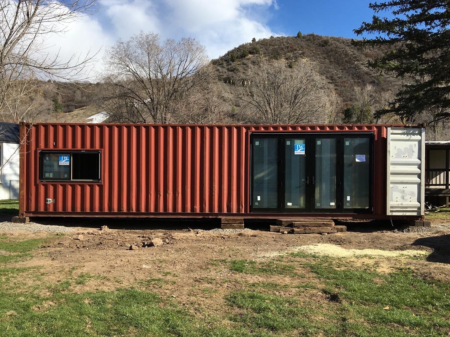 Container Home Painted Red