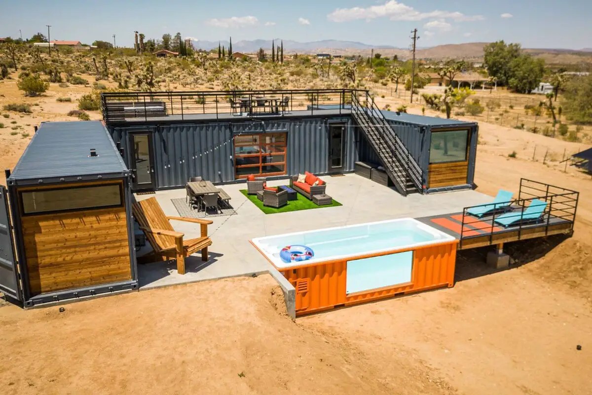 650K EcoHome from 3 Shipping Containers in Joshua Tree, CA