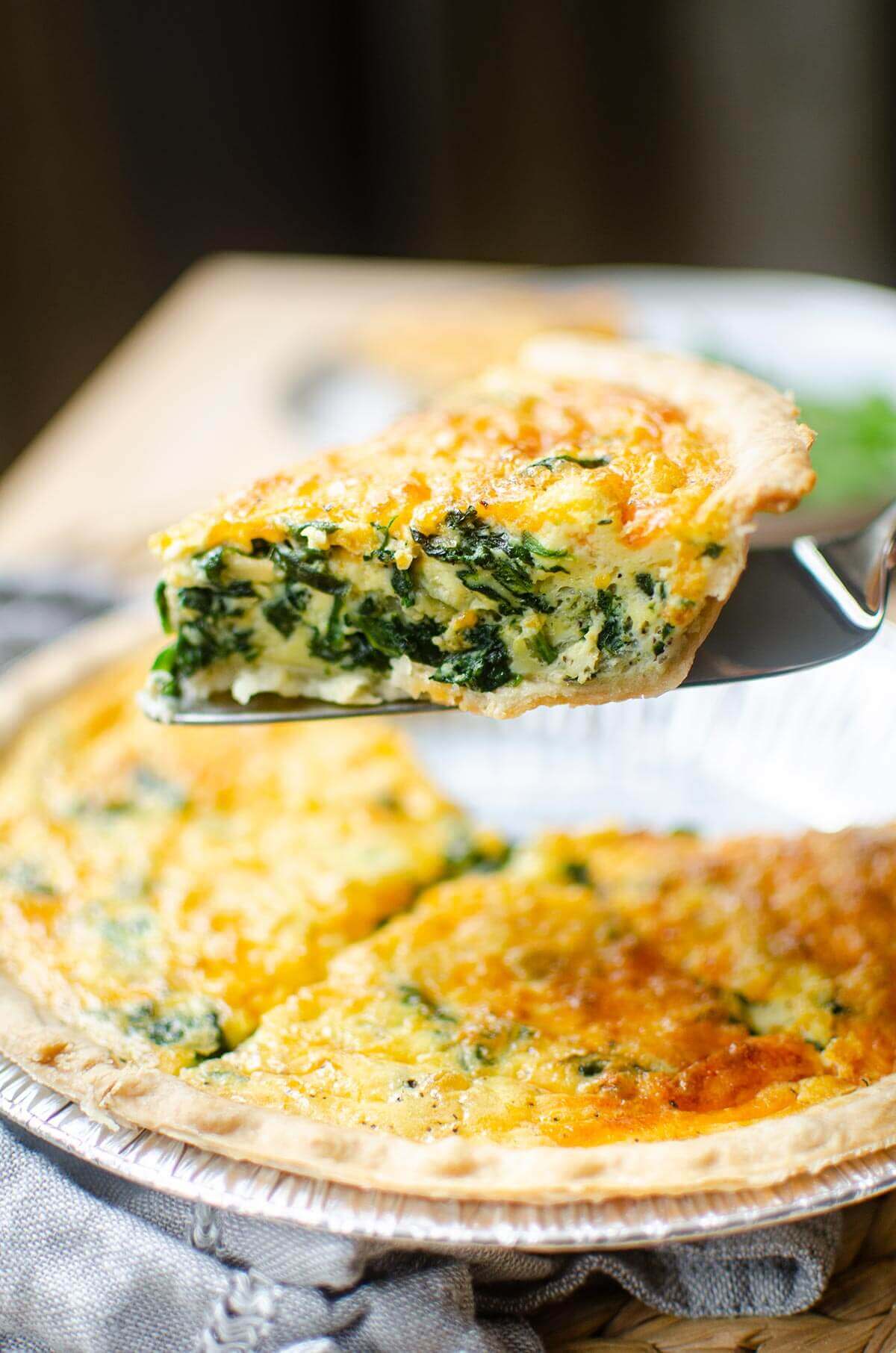 Quiche Florentine with Fresh Spinach Living Lou