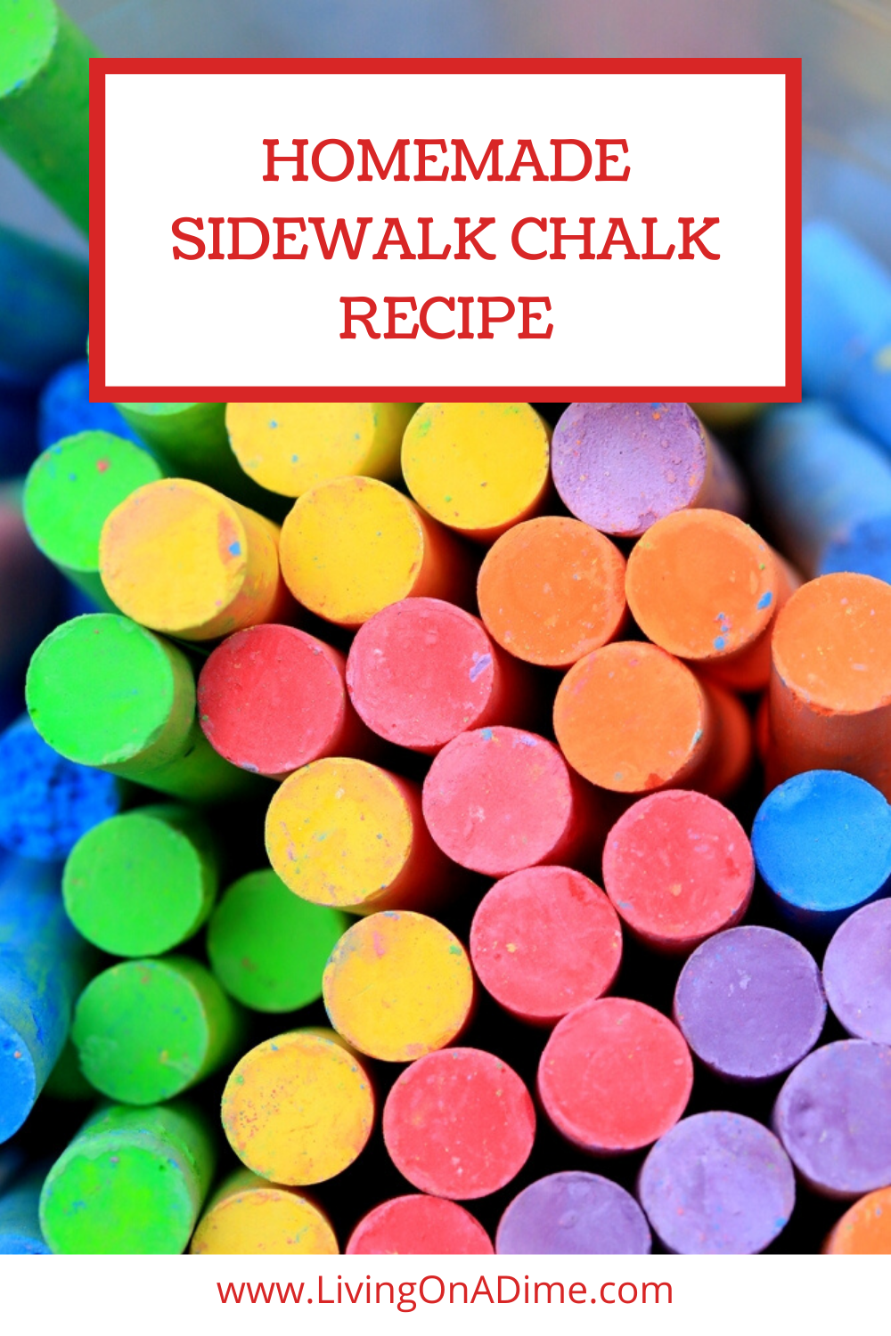 Homemade Sidewalk Chalk Recipe Living On A Dime