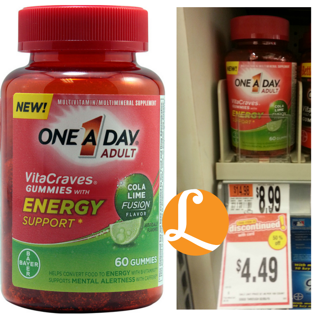One A Day VitaCraves Energys Support as Low as 0.49 at Stop & Shop