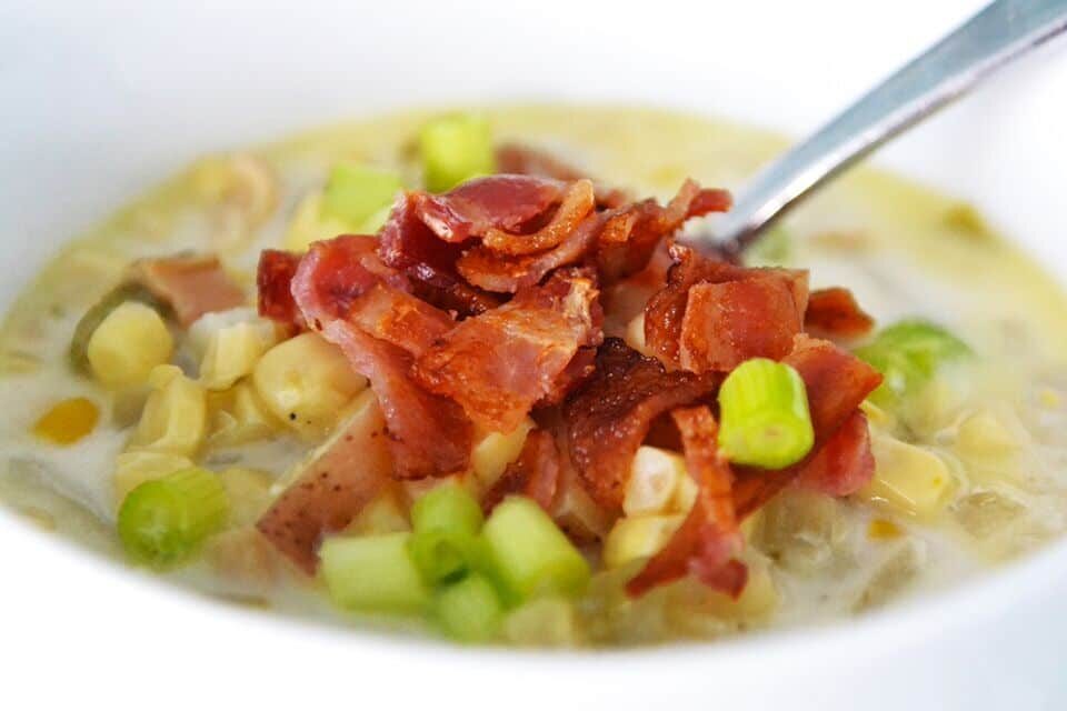 Simple Corn & Clam Chowder Easy Freezer Soup Recipes