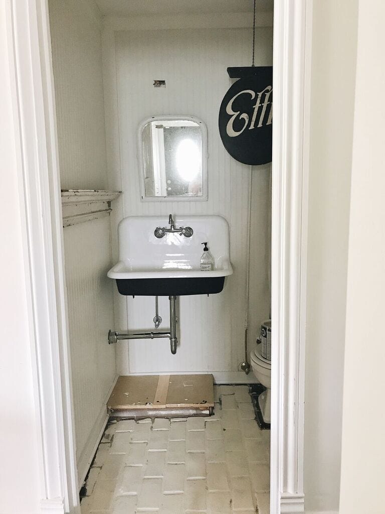 Entryway Bathroom Progress Liz Marie Blog