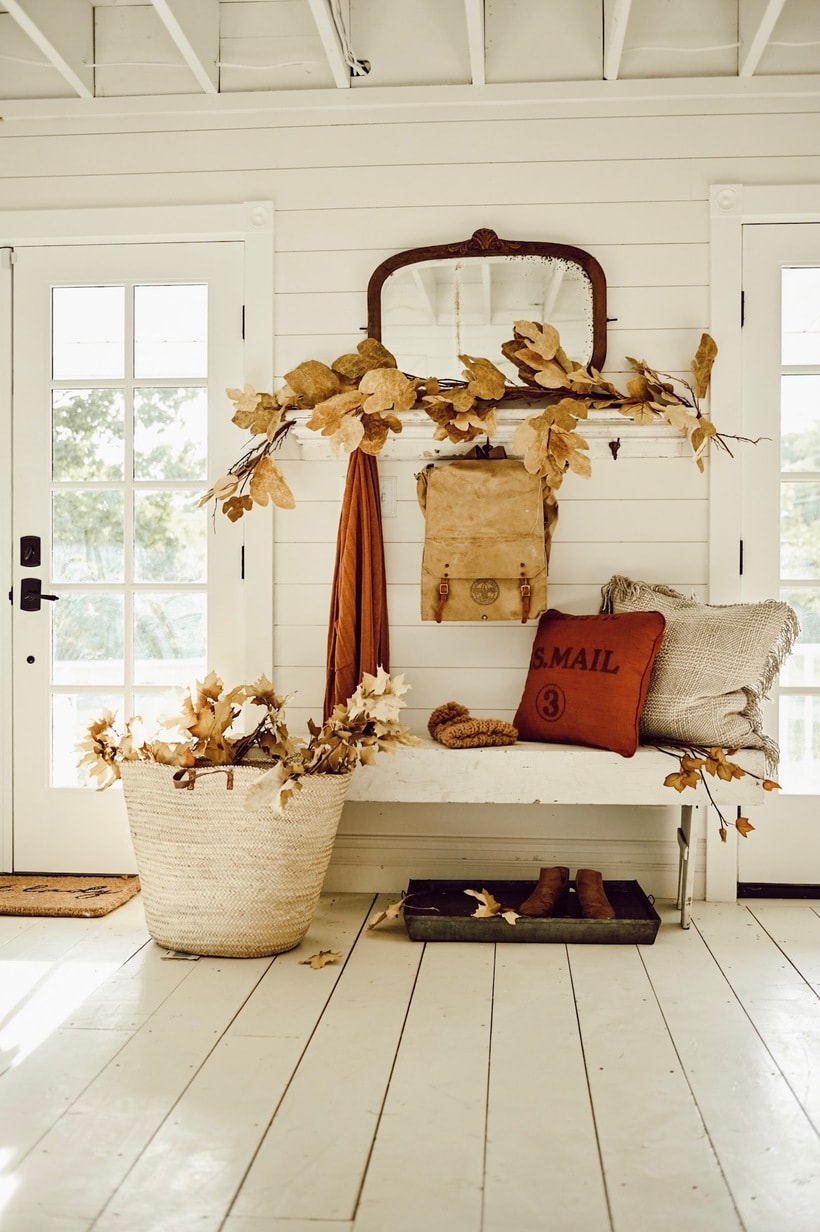 Rustic Fall Entryway In A Small Space Liz Marie Blog