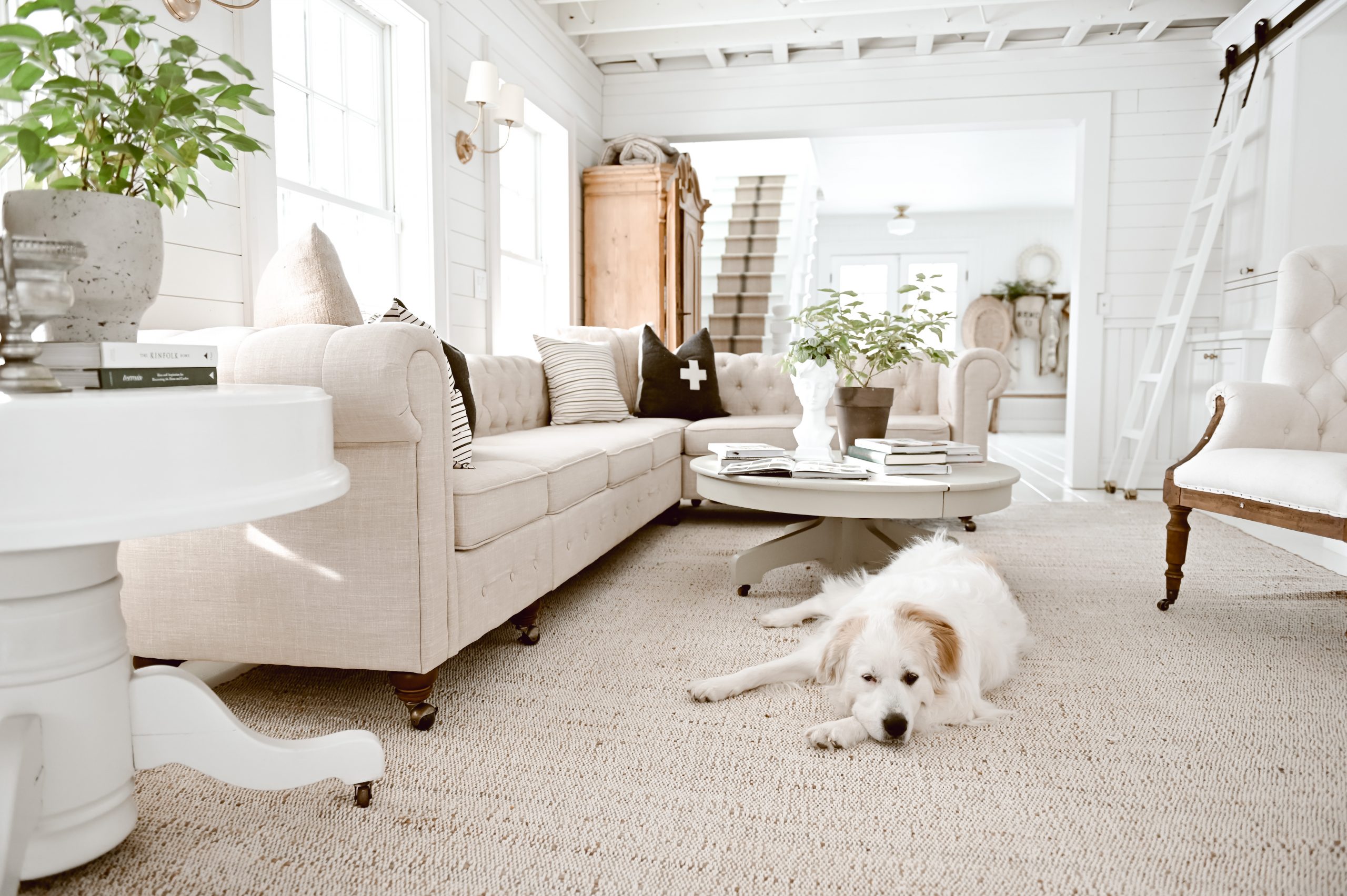 Farmhouse Style Sectional Sofa Baci Living Room