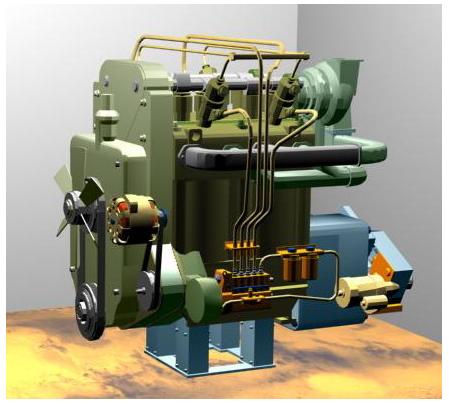 Internal combustion engine, the prototype design of oscillator engine