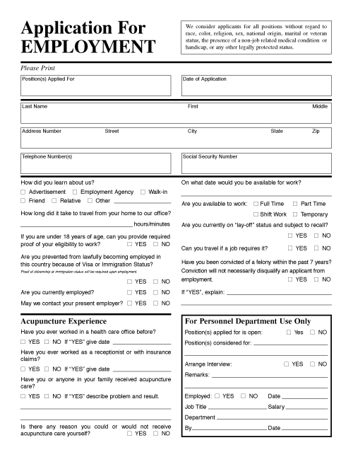 Hiring PackageAcupuncture