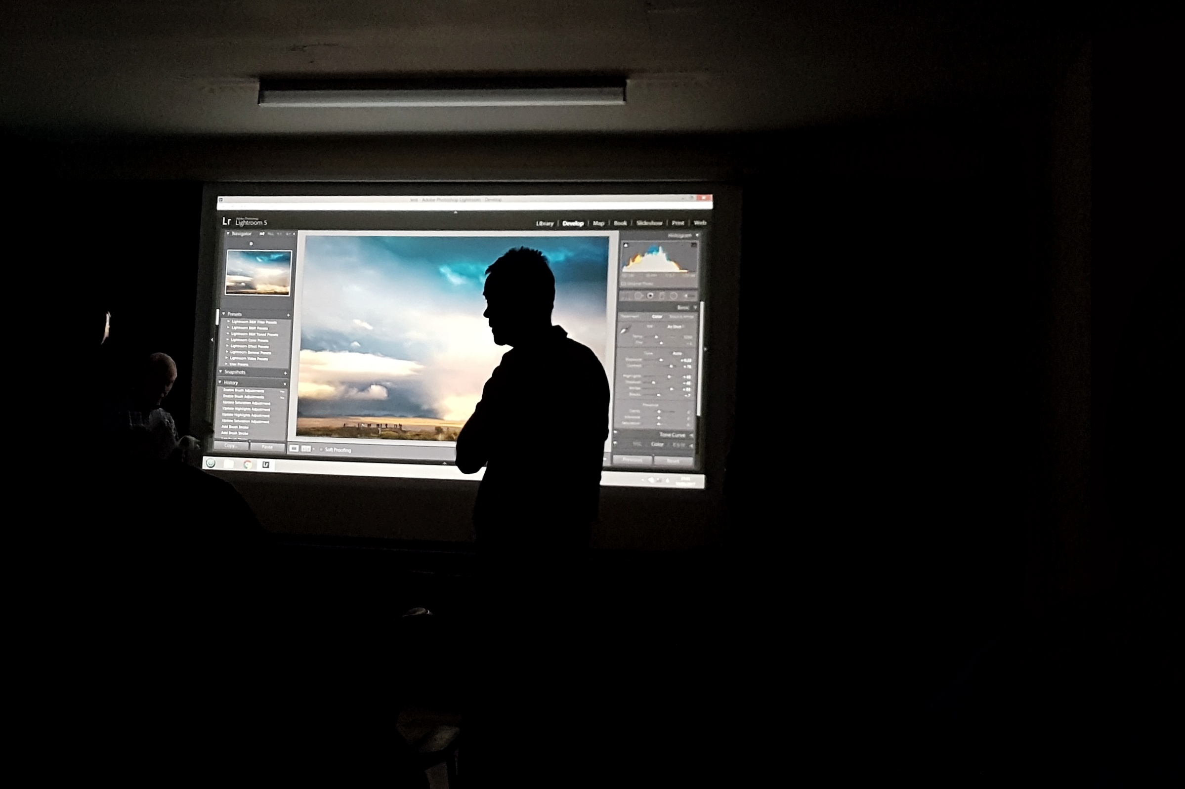 Lightroom in a dark room Llanelli Photographic Society