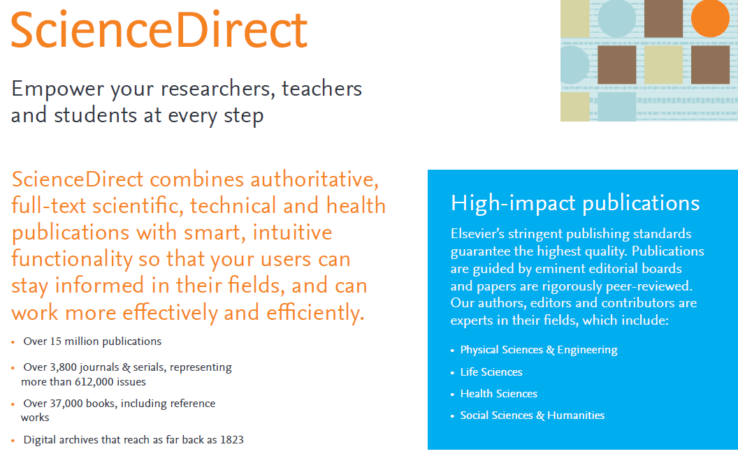 Science Direct base de datos y plataforma digital de Elsevier