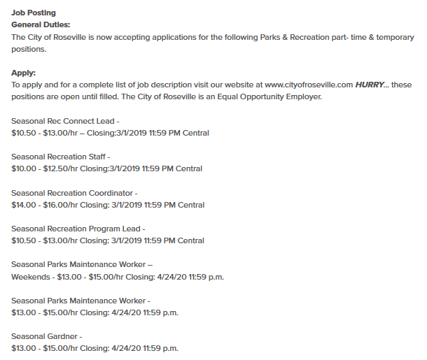 Posting City Jobs to This Site League of Minnesota Cities