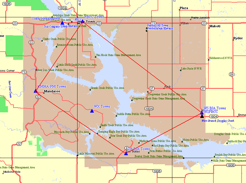 Site Surveys and Path Loss for Microwave Paths in the Fort Berthold