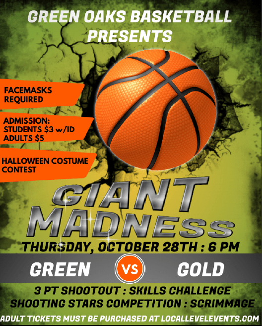 Local Level Events Green Oaks GIANT Madness Varsity Basketball