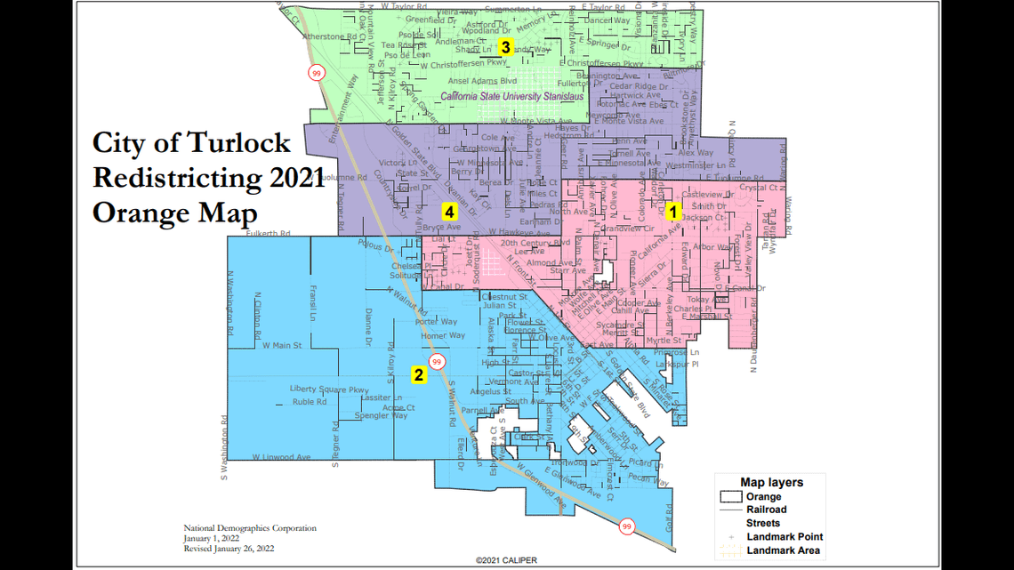 Turlock considers new council district boundaries. How do draft maps