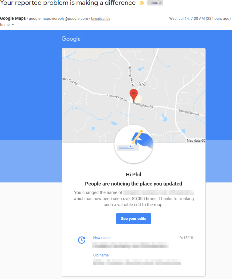 Google Begins Cheering AntiSpam Edits in Google Maps