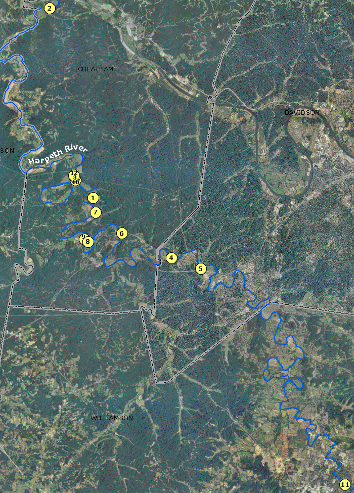 Localwaters Harpeth River Maps Boat Ramps