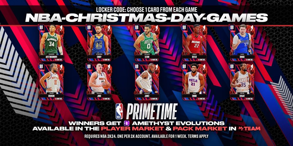 NBACHRISTMASDAYGAMES for Choose 1 Ruby player card from each