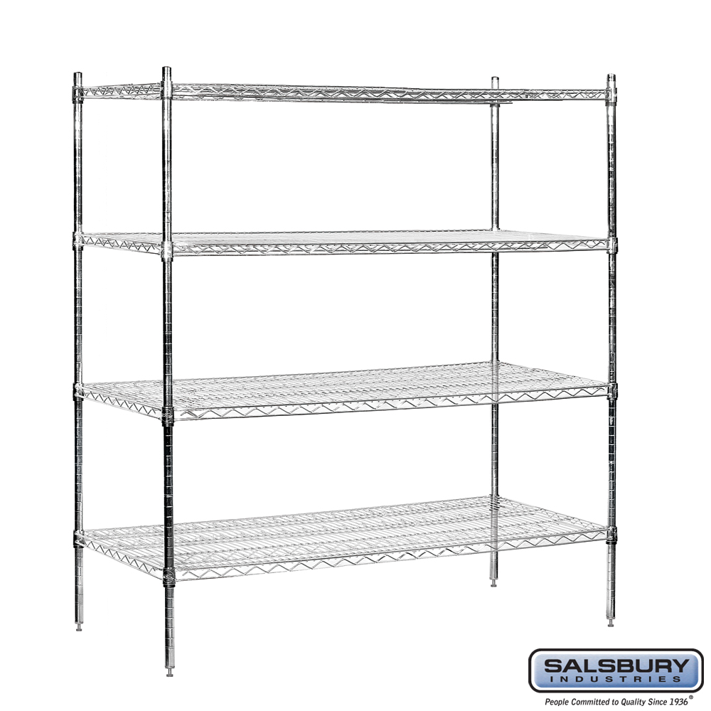 Wire Shelving Stationary 60 Inches Wide 63 Inches High 24