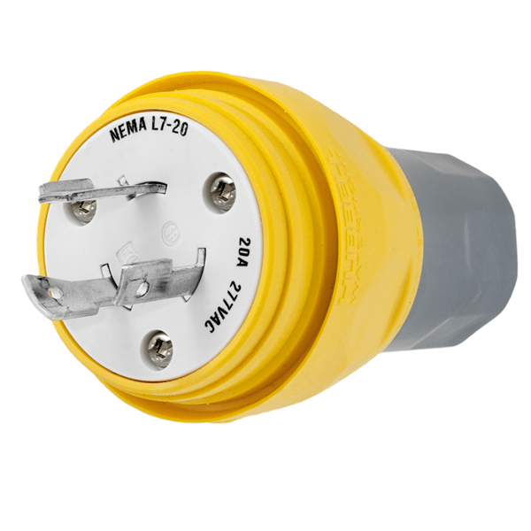 Hubbell HBL26W49 L720P TwistLock® Watertight Plug, 20A, 277V