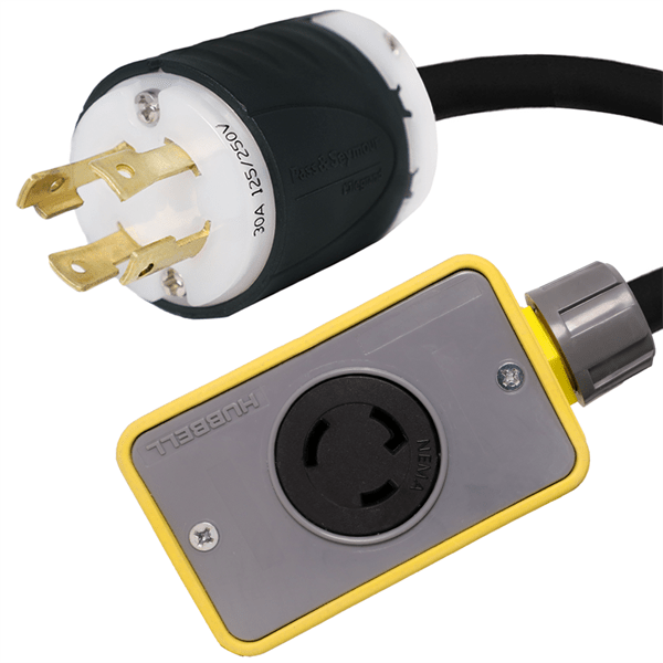 NEMA L1430P to 2 x L630R Pendant Power Cords Locking Power Cords