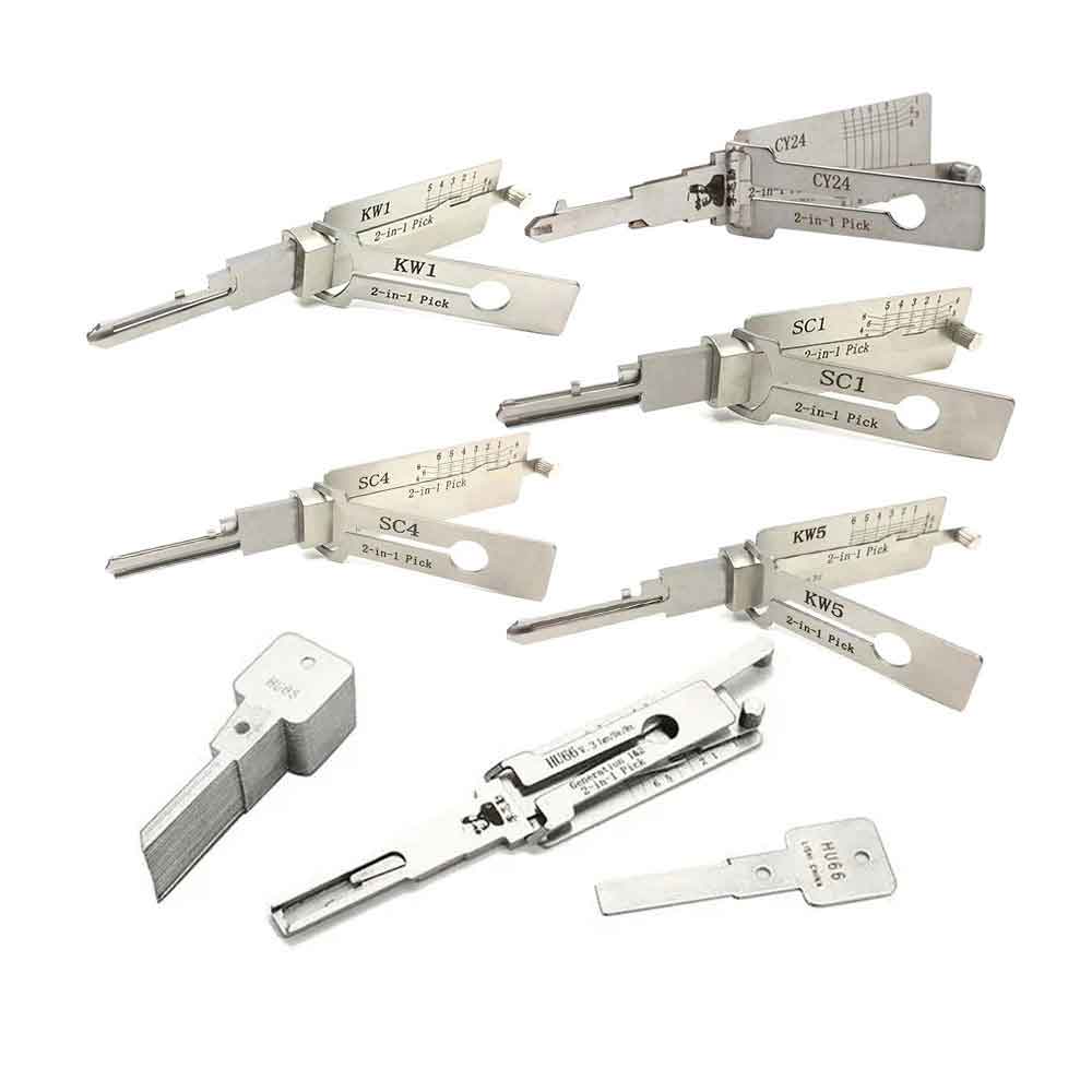Original Authentic Lishi Lock Pick SC1 SC4 KW1 KW5 CY24 HU66 Set