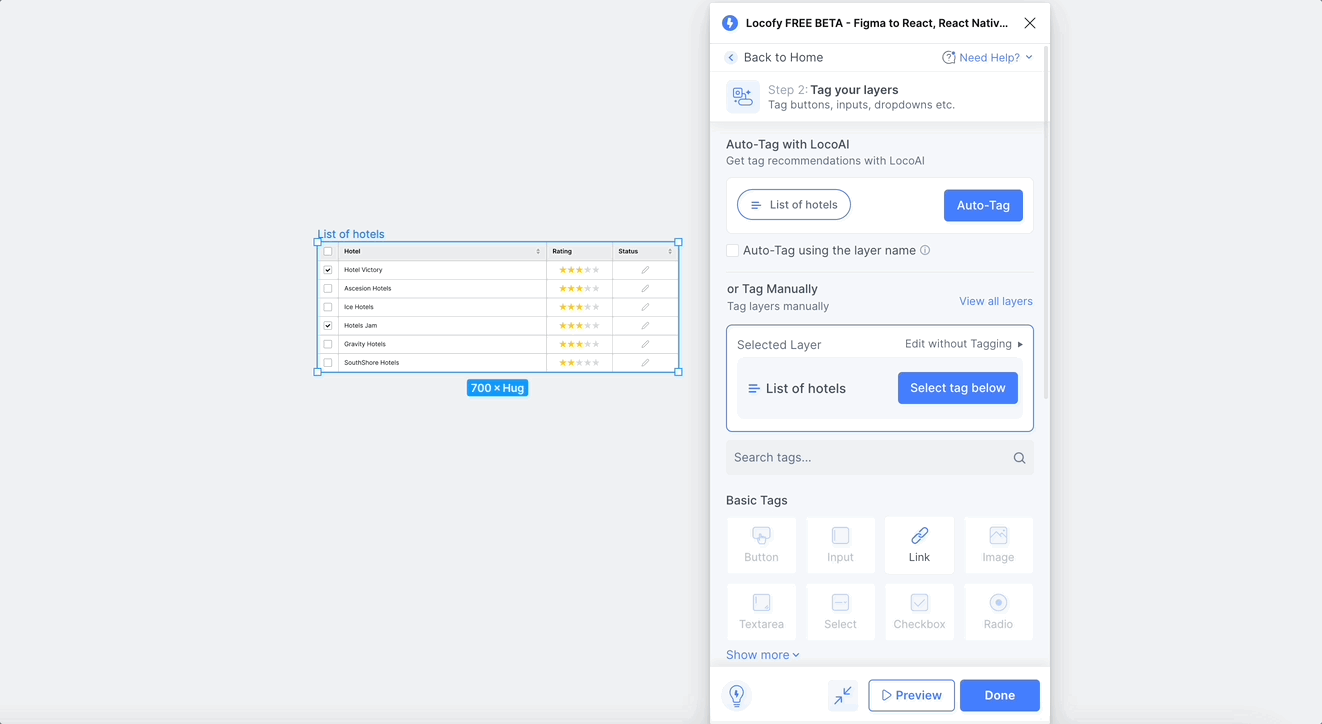 Working with Tables Locofy Docs