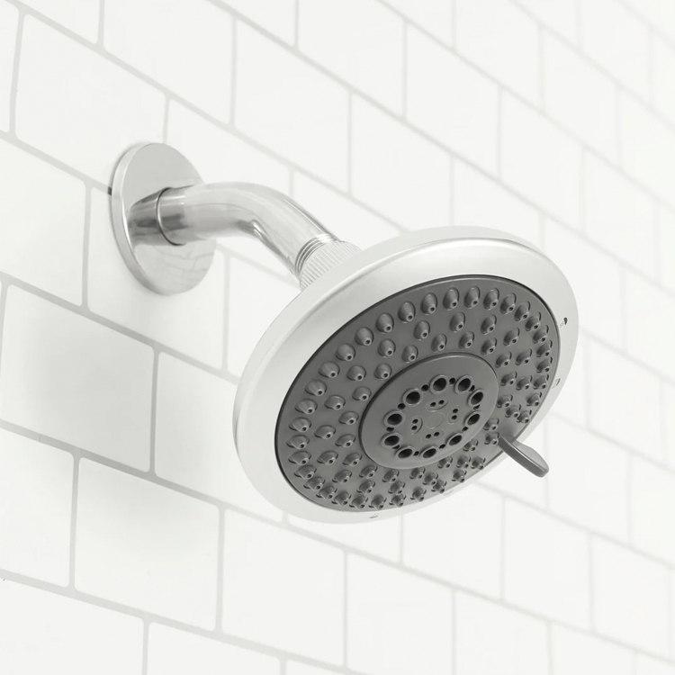 Fixed 5 Function Shower Head - Chrome - Lodging Kit Company