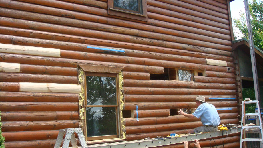 Log Home Repair Images Log Home Maintenance And Log Home Repair Log