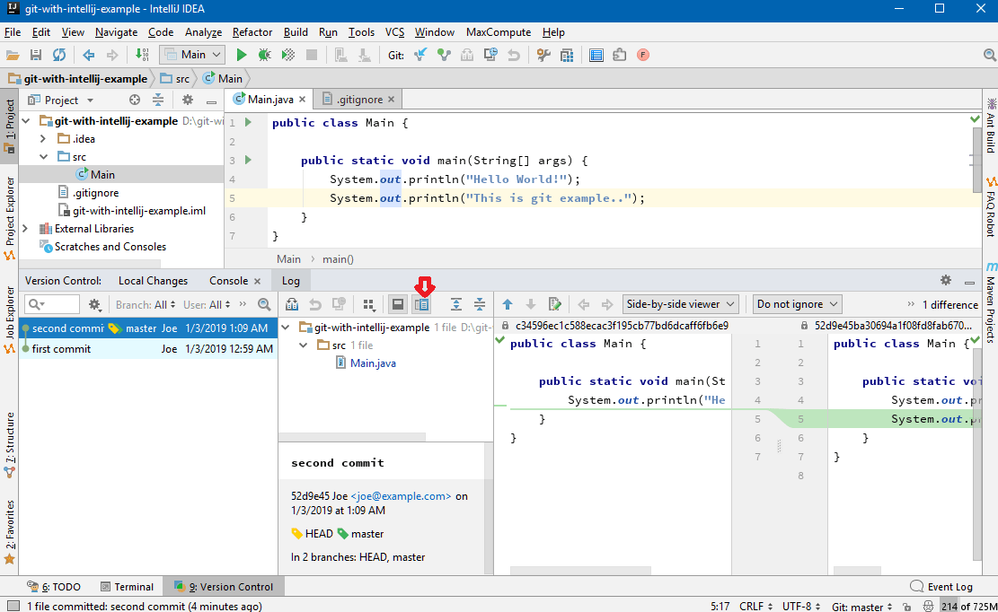Git Using Git in Intellij IDE