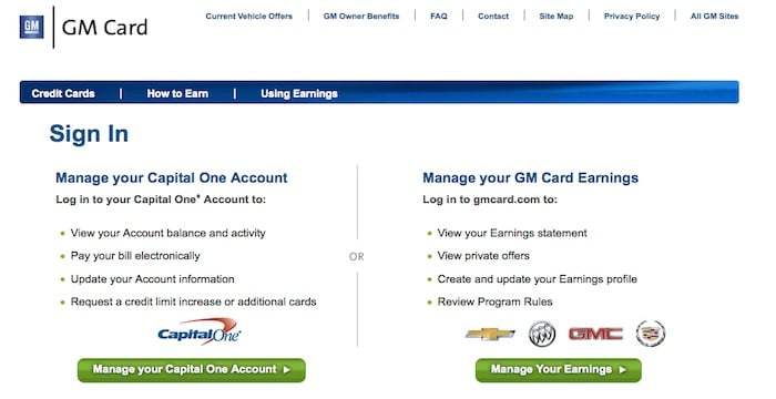 GM Card Login Capital One GMCard Online Payment At