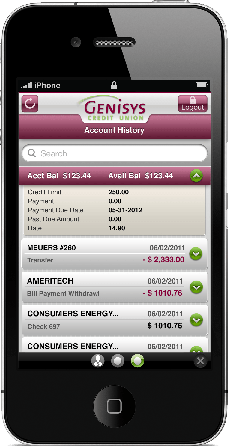 Genisys Credit Union Banking Mobile App Logic Solutions