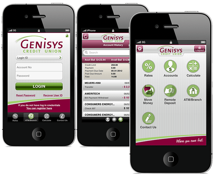 Genisys Credit Union Banking Mobile App Logic Solutions