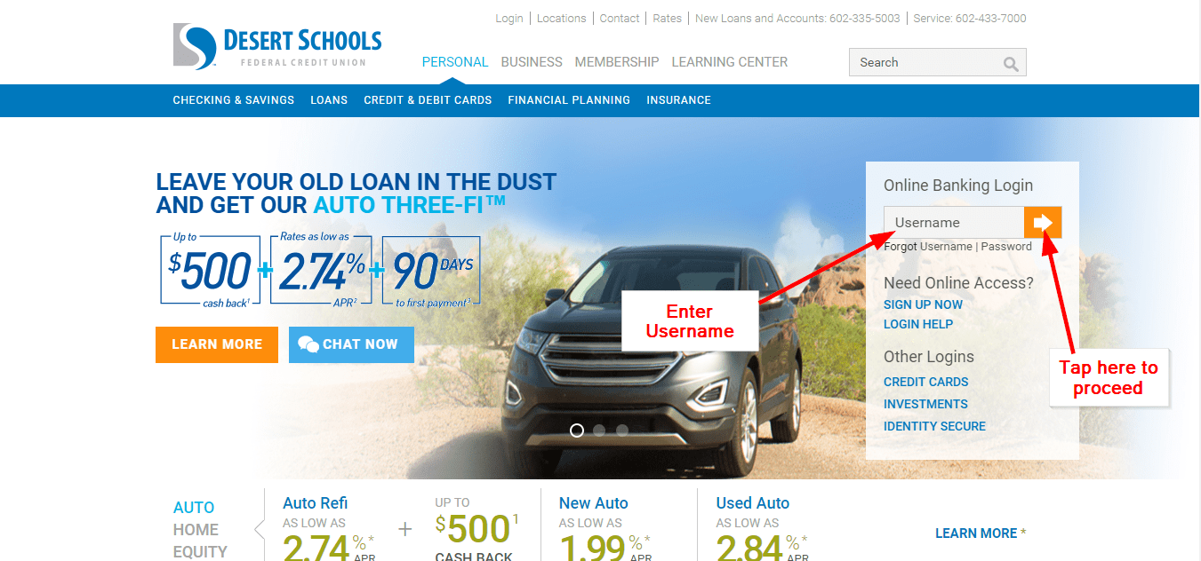 Desert Schools Federal Credit Union Online Banking Login ⋆ Login Bank