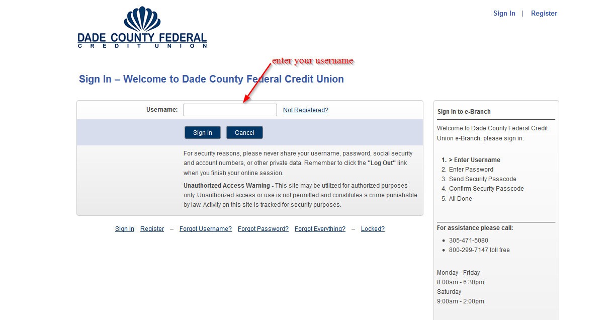 Dade County Federal Credit Union Online Banking Login ⋆