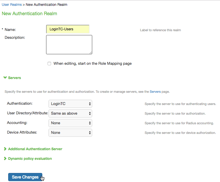Two factor authentication for Pulse Connect Secure SSL VPN LoginTC