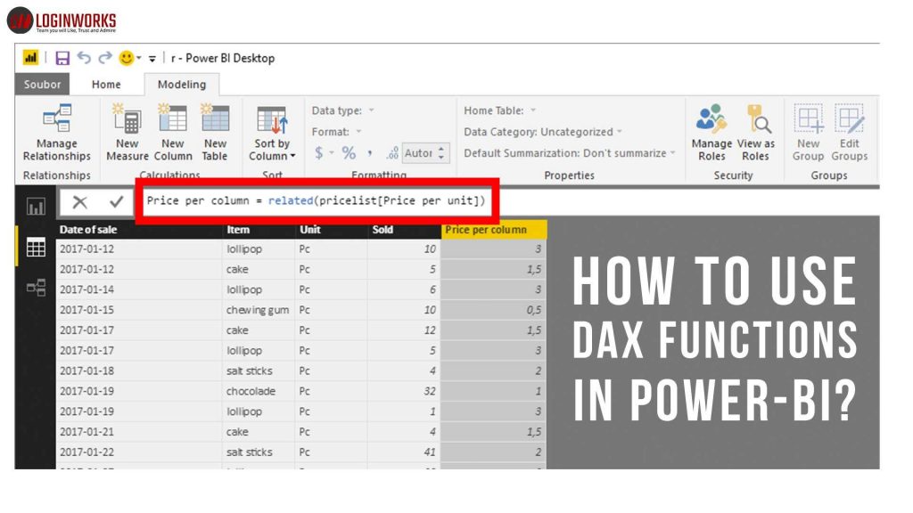 How to use DAX functions in PowerBI? Loginworks Softwares
